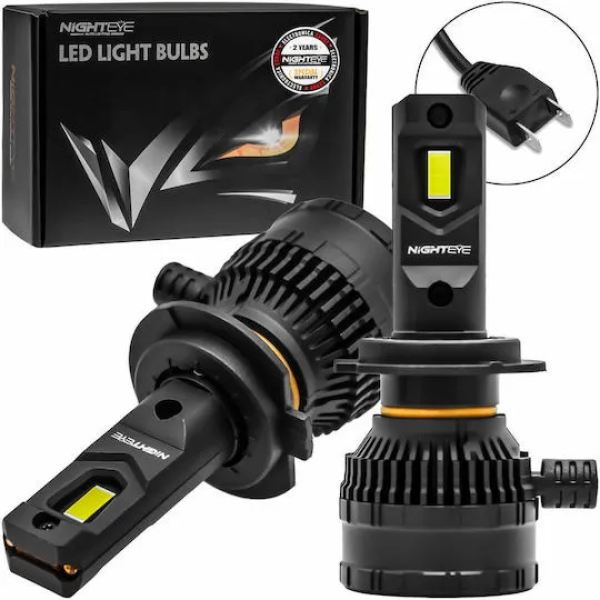 Λάμπες Αυτοκινήτου LED 200W 40000LM 6500K IP68 Canbus 9-32V 2τμχ NightEYE A315-S26-H7