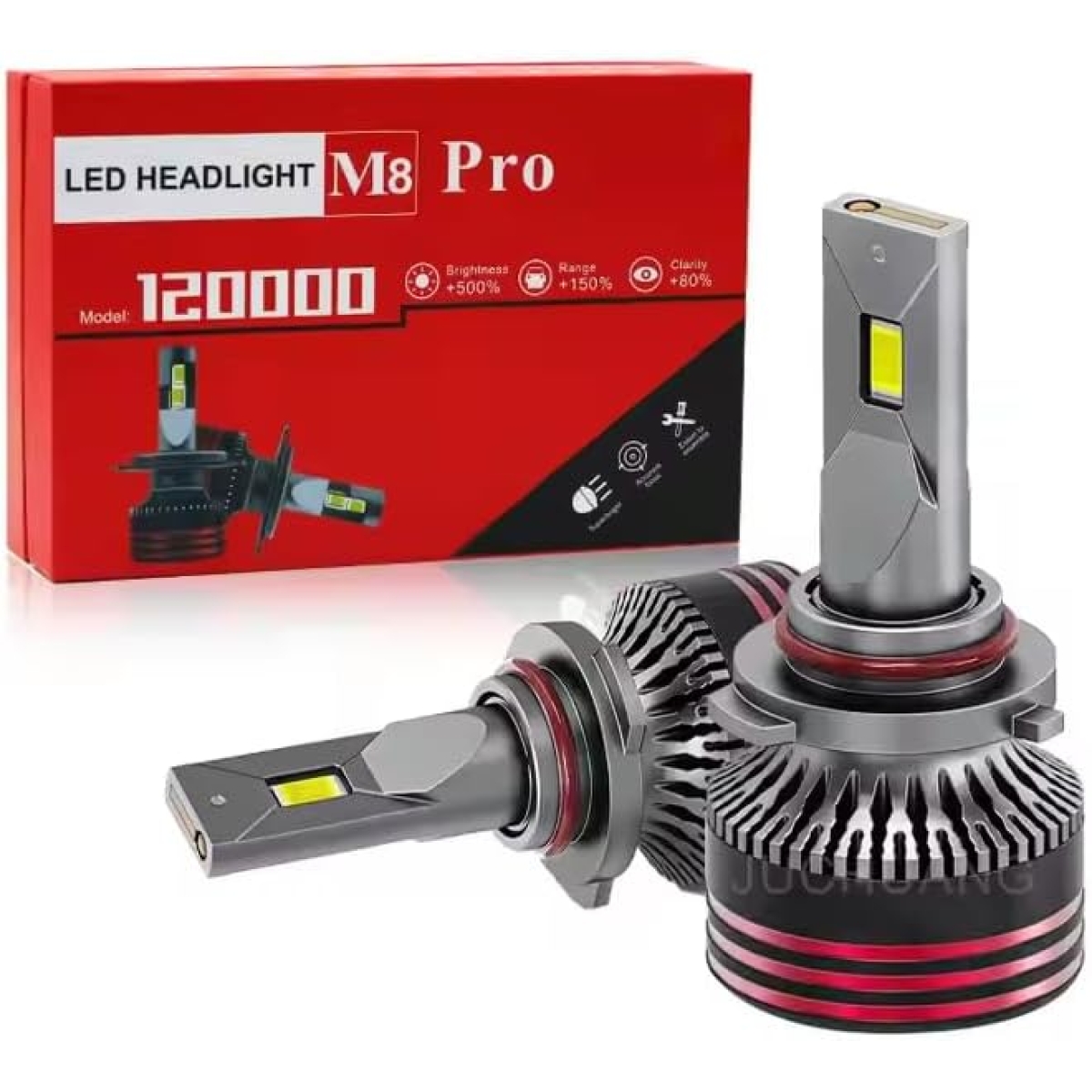 Λάμπες Αυτοκινήτου LED H4 32000LM 6000K CanBus IP68 με CSP 3570 Chip M8 Pro - Image 2