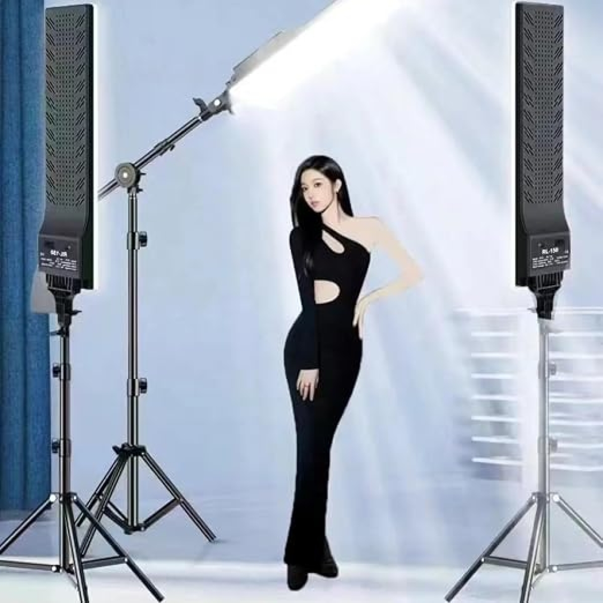 LED Φωτιστικό Studio με Βάση 2m και Τηλεχειριστήριο UPOH RL-150 - Image 5