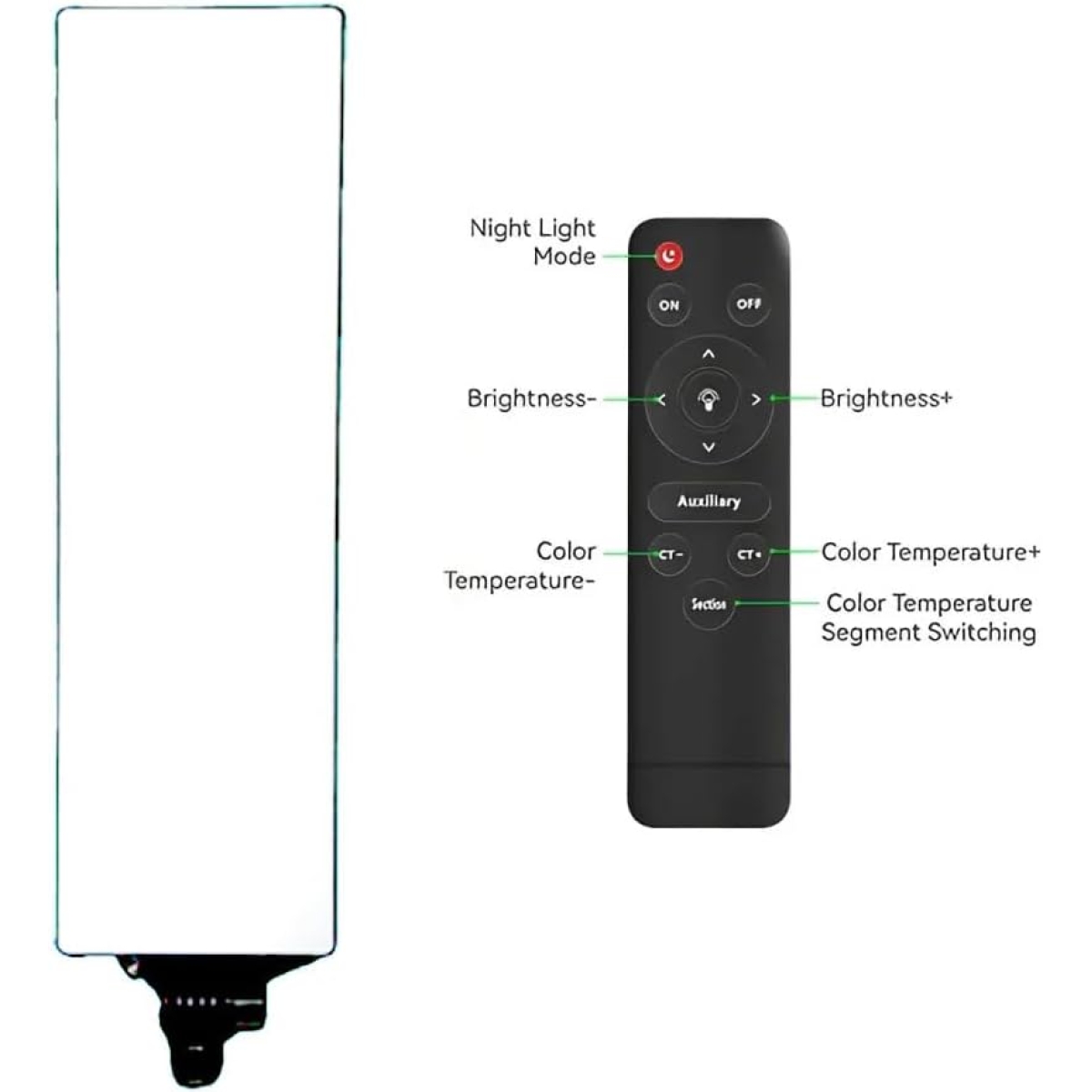 LED Φωτιστικό Studio με Βάση 2m και Τηλεχειριστήριο UPOH RL-150 - Image 6