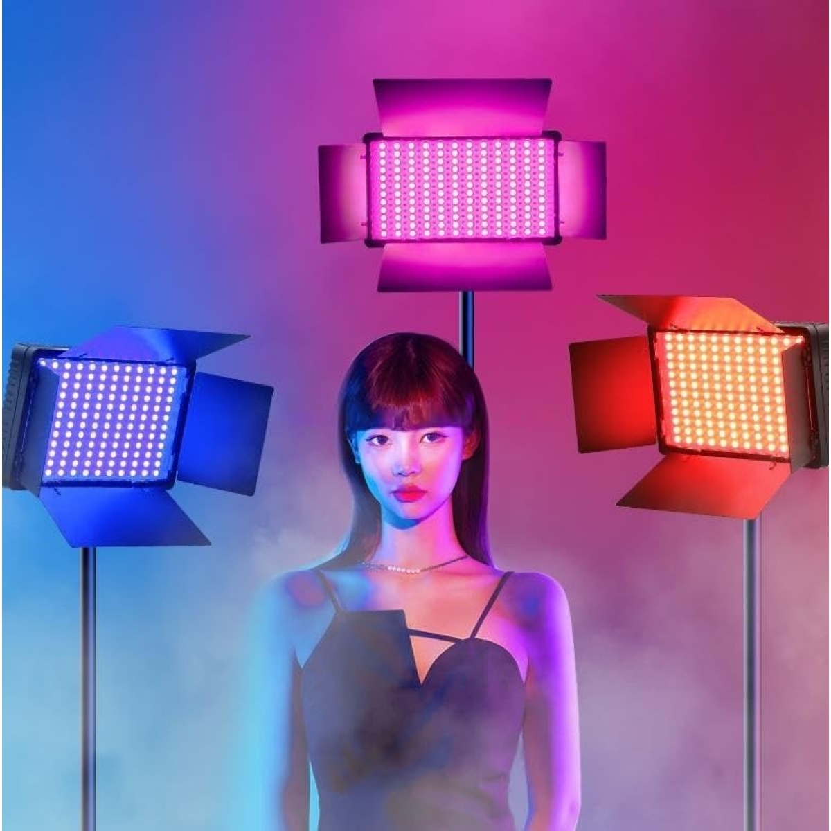 LED RGB Studio Φωτιστικό 800 LED 60W με Τηλεχειριστήριο - Image 9