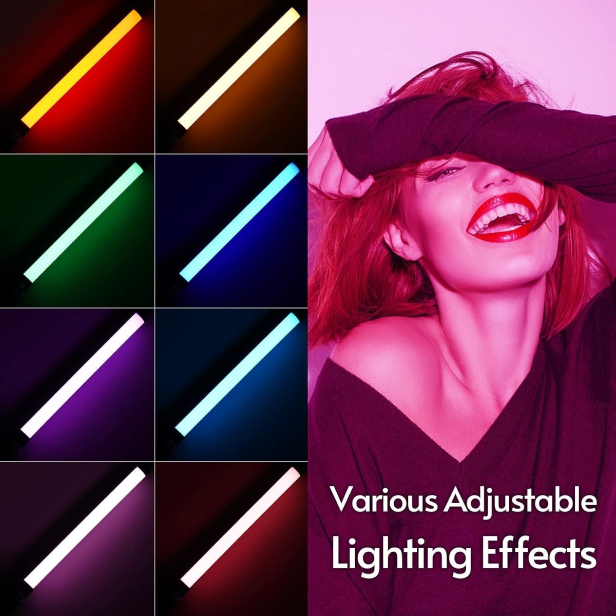 LED RGB Studio Φωτιστικό 800 LED 60W με Τηλεχειριστήριο - Image 4