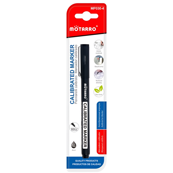 Μαρκαδόρος Σχεδίασης 0.3mm Μαύρος Motarro MP030-4