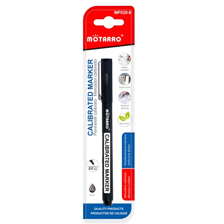 Μαρκαδόρος Σχεδίασης 0.5mm Μαύρος Motarro MP030-6