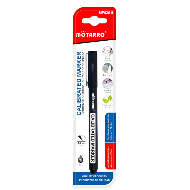Μαρκαδόρος Σχεδίασης 1.0mm Μαύρος Motarro MP030-9