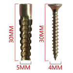 =Μεταλλικά Βύσματα με Βίδες 5x30mm & 4x30mm 12τμχ Bossram 993142