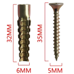 Μεταλλικά Βύσματα με Βίδες 6x32mm & 5x35mm 10τμχ BosTools 993144
