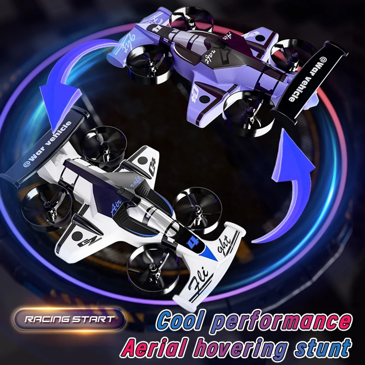 Mini Drone 2 σε 1 Air & Land RC με Κάμερα, Χειριστήριο 2.4GHz & Drift Mode CZ04 - Image 7