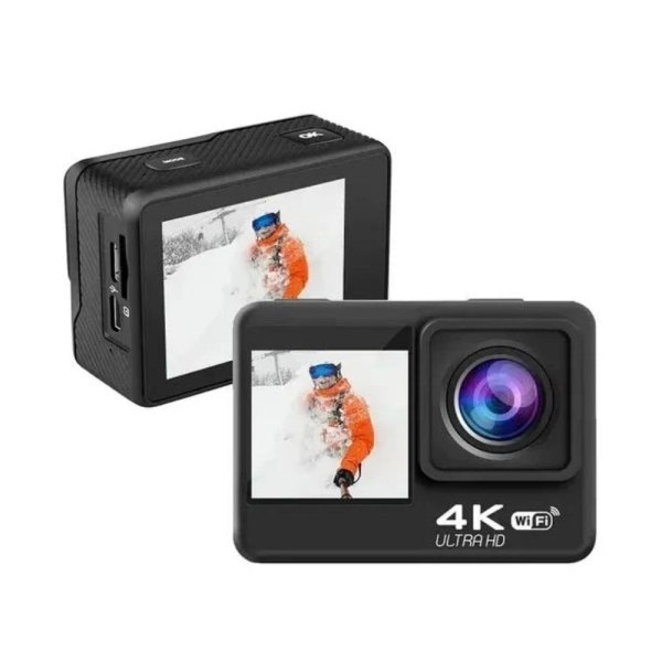 Μίνι Κάμερα δράσης διπλής οθόνης 4K/30FPS 20MP με αδιάβροχη θήκη HL18668-247