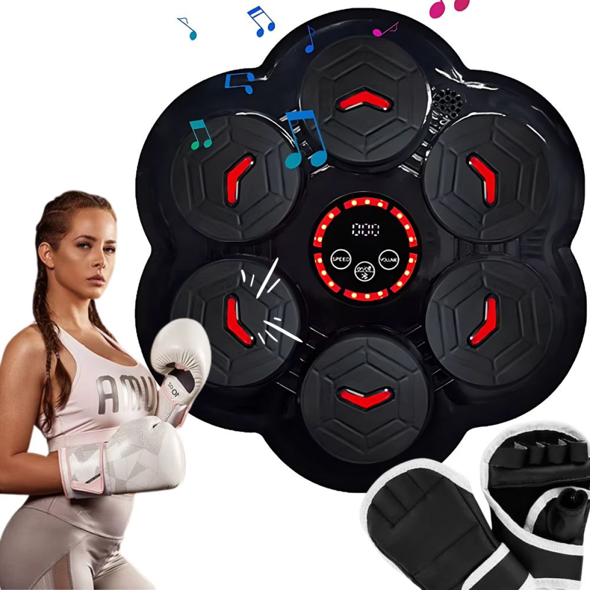 Μουσικό Ταμπλό Box Bluetooth Με Γάντια Και Φωτισμό LED