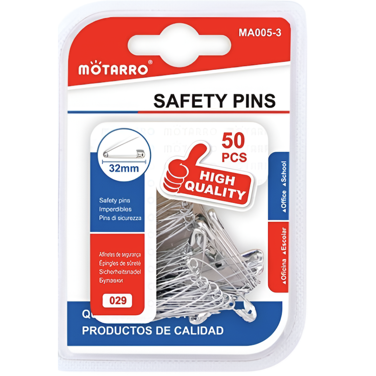 Παραμάνες Ασφαλείας 32mm 50 Τεμαχίων Motarro MA005-3