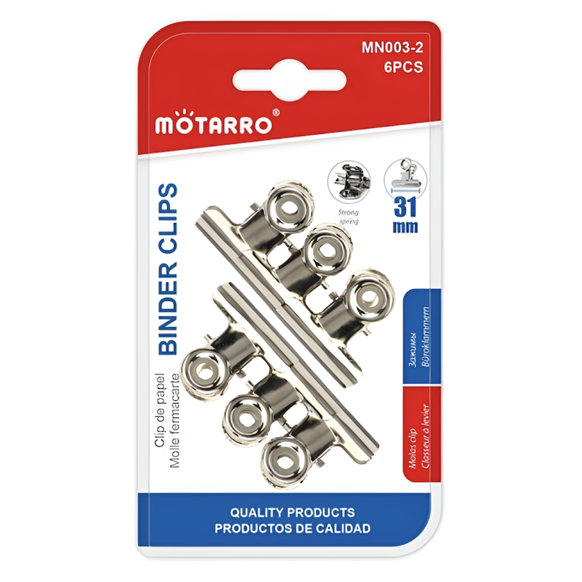Πιάστρες Κλιπ 31mm Σετ 6 Τεμαχίων Motarro MN003-2 - Image 2