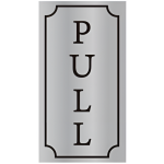 Πινακίδα Αλουμινίου PULL Αυτοκόλλητη 90x200mm Motarro MU333-24