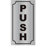 Πινακίδα Αλουμινίου PUSH Αυτοκόλλητη 90x200mm Motarro MU333-25