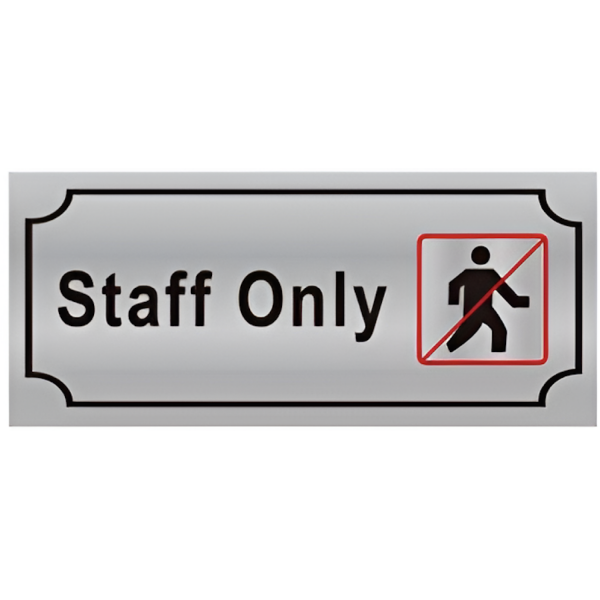 Πινακίδα Αλουμινίου Staff Only Αυτοκόλλητη Motarro MU333-27