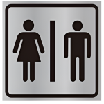 Πινακίδα Αλουμινίου WC Ανδρών & Γυναικών Αυτοκόλλητη Motarro MU333-30