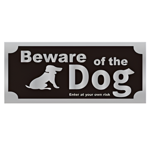 Πινακίδα Σήμανσης "Beware of the Dog" Αλουμινίου 200x90mm Motarro MU333-45