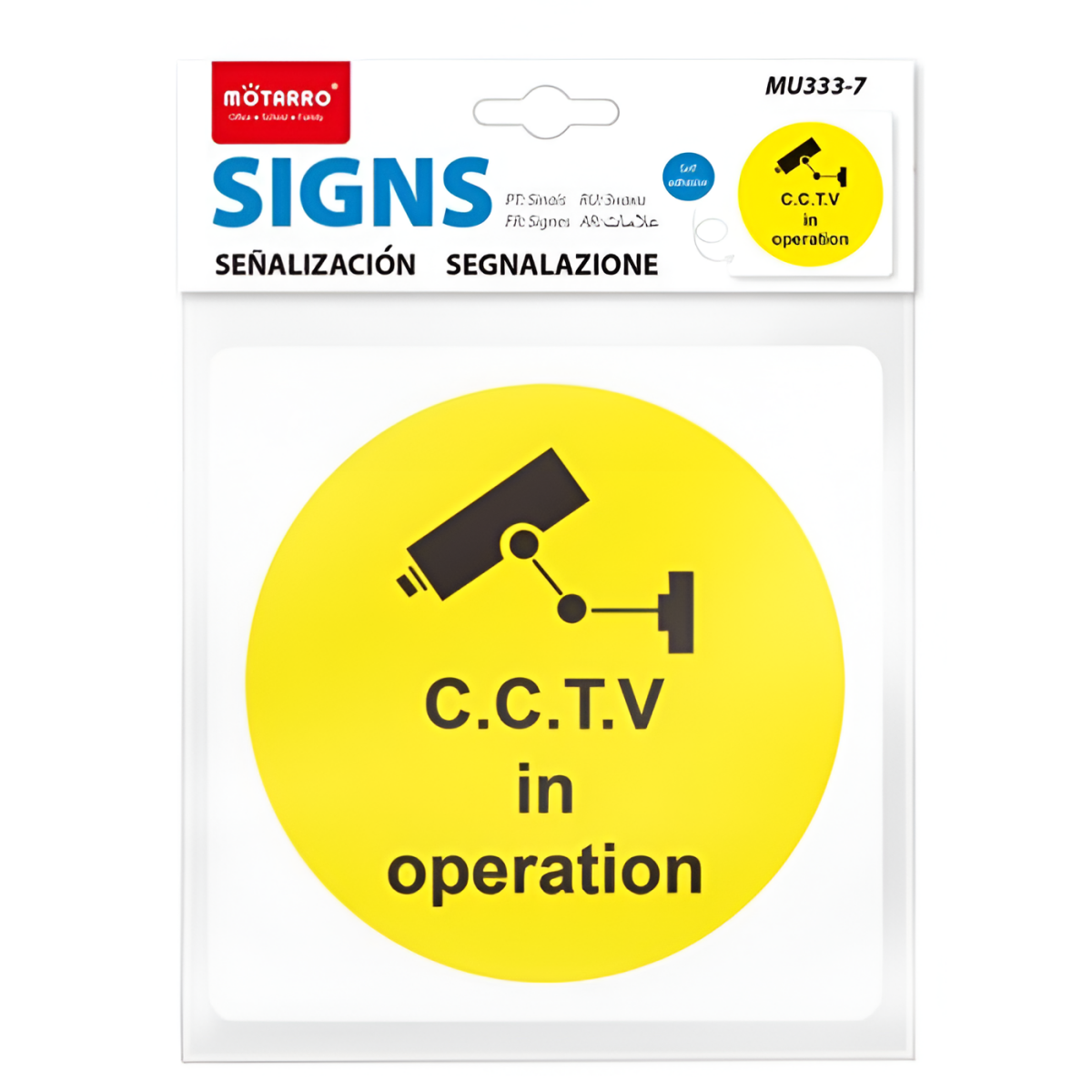 Πινακίδα Σήμανσης CCTV PVC 15x15cm Αδιάβροχη Motarro MU333-7 - Image 3