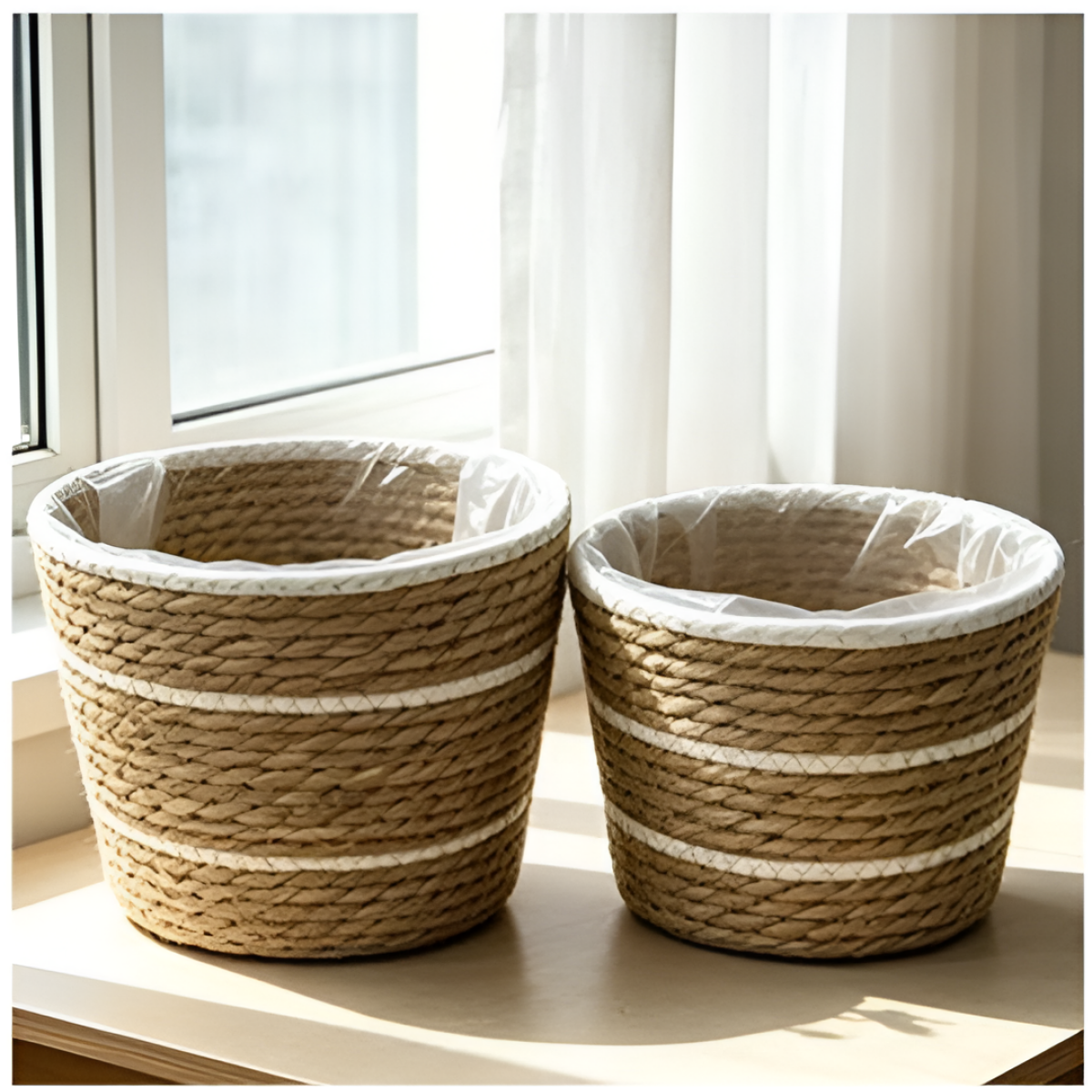 Πλεκτά Διακοσμητικά Kαλάθια Grass Basket Σετ 5 τμχ SDS-29396 - Image 2