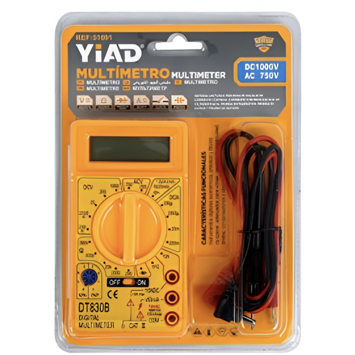 Πολύμετρο Ψηφιακό DC1000V / AC750V YiAD 51691 - Image 2
