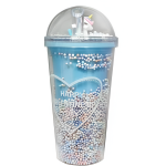 Ποτήρι Πλαστικό με Καπάκι και Καλαμάκι 450ml Unicorn Valentine SDS-24846