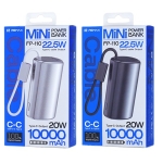 Power Bank 10000mAh 22.5W PD με Ενσωματωμένο Καλώδιο USB-C και Οθόνη LED Remax FP-110 - Image 5