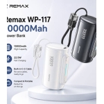 Power Bank 10000mAh 22.5W PD με Ενσωματωμένο Καλώδιο USB-C και Οθόνη LED Remax WP-117 - Image 3