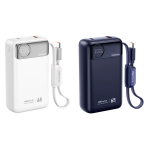 Power Bank 11850mAh 65W PD με Ενσωματωμένο Καλώδιο USB-C και Οθόνη LED Remax T132