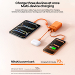 Power Bank 11850mAh 65W PD με Ενσωματωμένο Καλώδιο USB-C και Οθόνη LED Remax T132 - Image 7