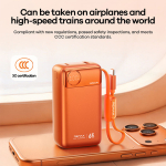 Power Bank 11850mAh 65W PD με Ενσωματωμένο Καλώδιο USB-C και Οθόνη LED Remax T132 - Image 5