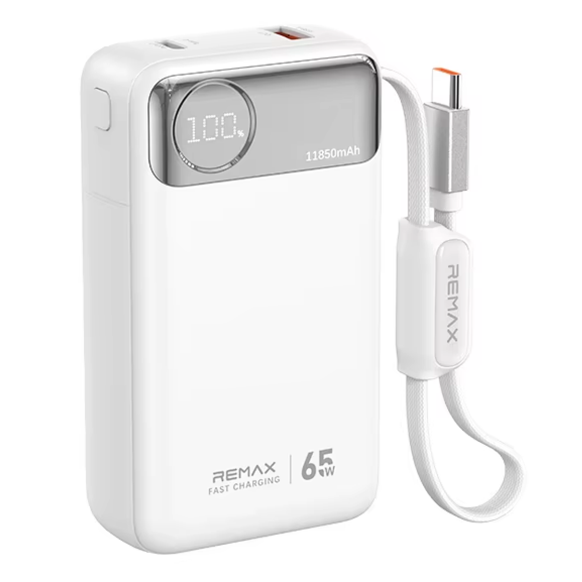 Power Bank 11850mAh 65W PD με Ενσωματωμένο Καλώδιο USB-C και Οθόνη LED Remax T132 - Image 4