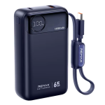Power Bank 11850mAh 65W PD με Ενσωματωμένο Καλώδιο USB-C και Οθόνη LED Remax T132 - Image 3