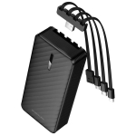 Power Bank 20000mAh με Ενσωματωμένα Καλώδια USB-C, Lightning, Micro USB & USB-A Μαύρο - Borofone BJ84A - Image 5