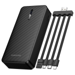 Power Bank 20000mAh με Ενσωματωμένα Καλώδια USB-C, Lightning, Micro USB & USB-A Μαύρο - Borofone BJ84A - Image 6