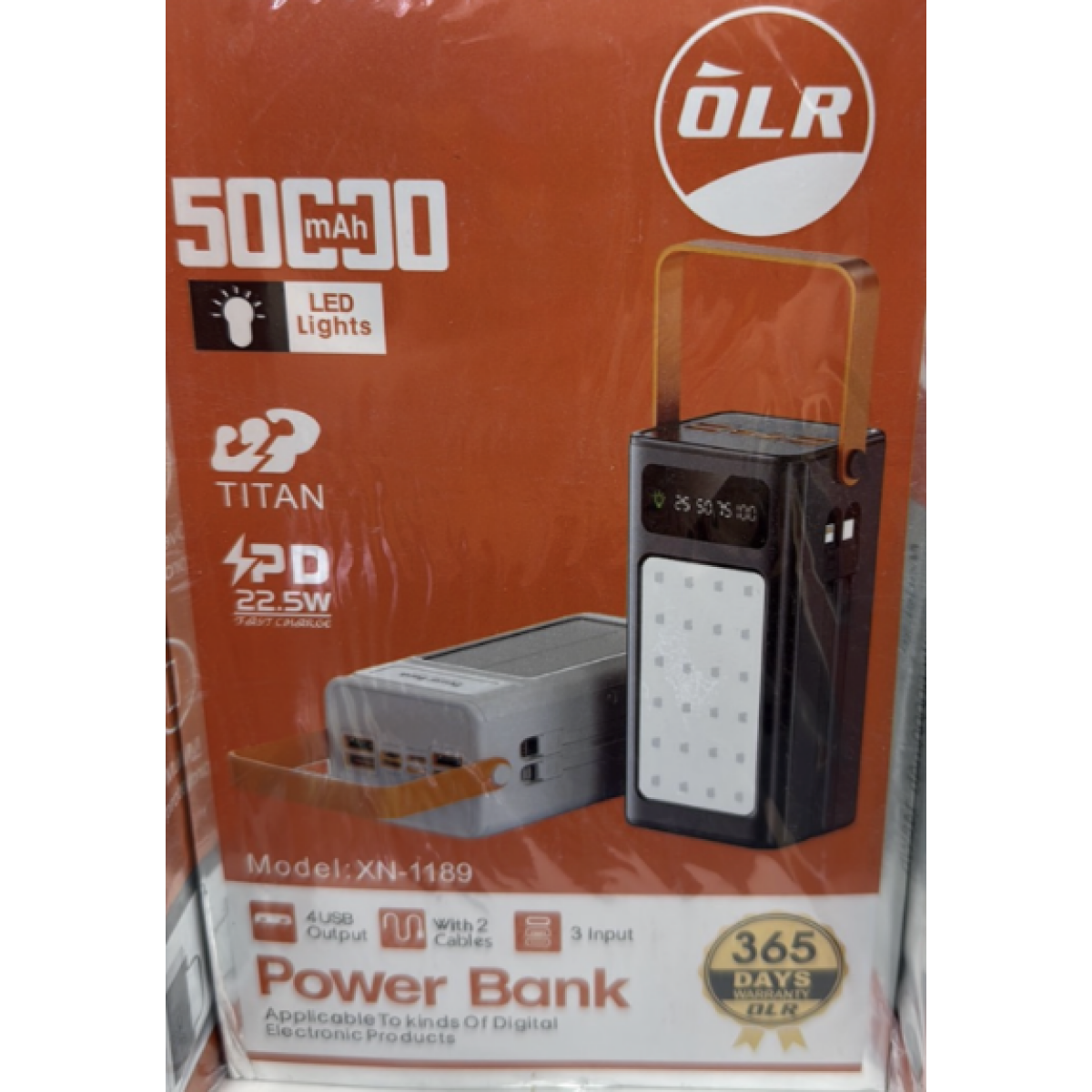 Power Bank 50000mAh με PD 22.5W και LED Φωτισμό OLR XN-1189