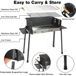 Ψησταριά Κάρβουνου BBQ με Ρυθμιζόμενο Ύψος 66x30cm K601 - Image 3
