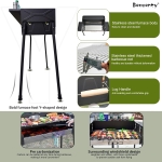 Ψησταριά Κάρβουνου BBQ με Ρυθμιζόμενο Ύψος 66x30cm K601 - Image 7