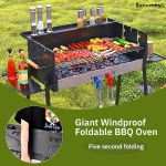 Ψησταριά Κάρβουνου BBQ με Ρυθμιζόμενο Ύψος 66x30cm K601 - Image 6
