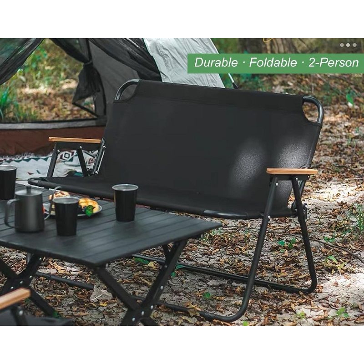 Πτυσσόμενη Διθέσια Πολυθρόνα Camping 100x55x67cm HY-7 - Image 3