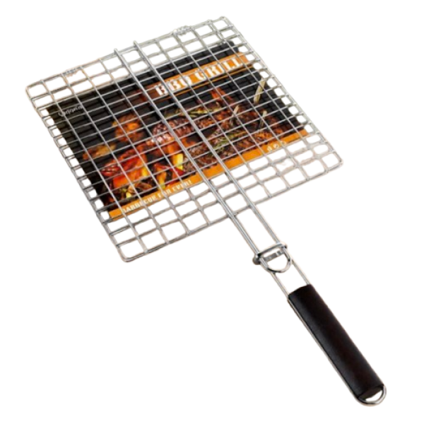 Σχάρα Ψησίματος BBQ Διπλή με Λαβή 30x30cm Y-204