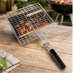 Σχάρα Ψησίματος BBQ Διπλή με Λαβή 30x30cm Y-204 - Image 2