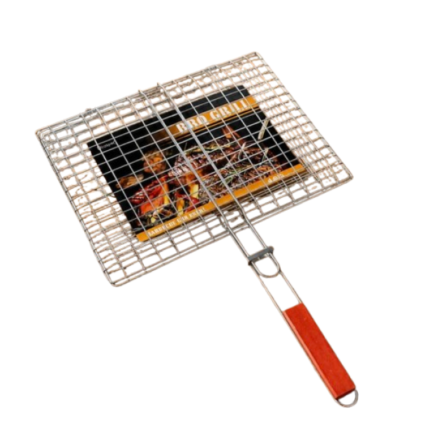 Σχάρα Ψησίματος BBQ Διπλή με Λαβή 30x40cm Y-202-1
