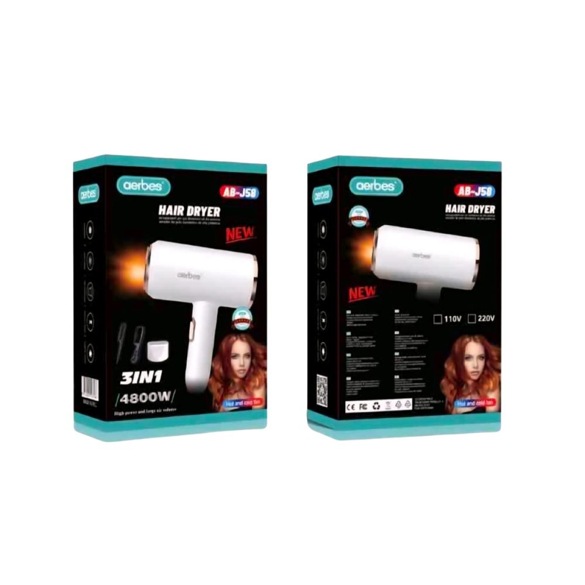 Σεσουάρ Μαλλιών Aerbes AB-J58 3 σε 1 4500W