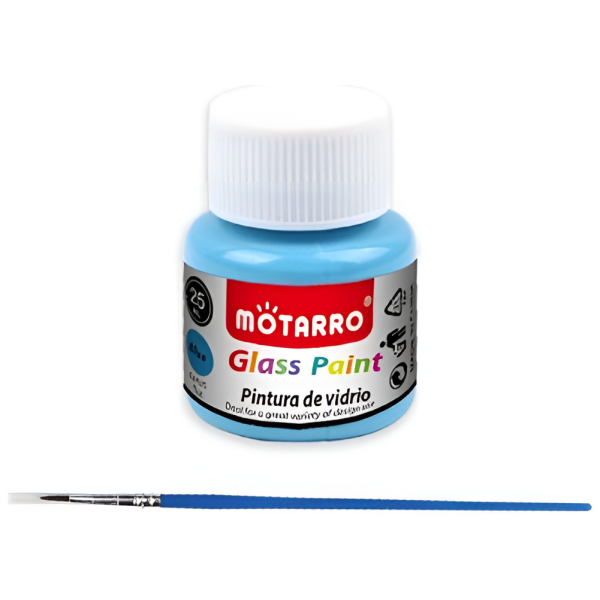 Σετ Ακρυλικά Χρώματα για Βαφή Γυαλιού 12 x 25ml Motarro MP176-6