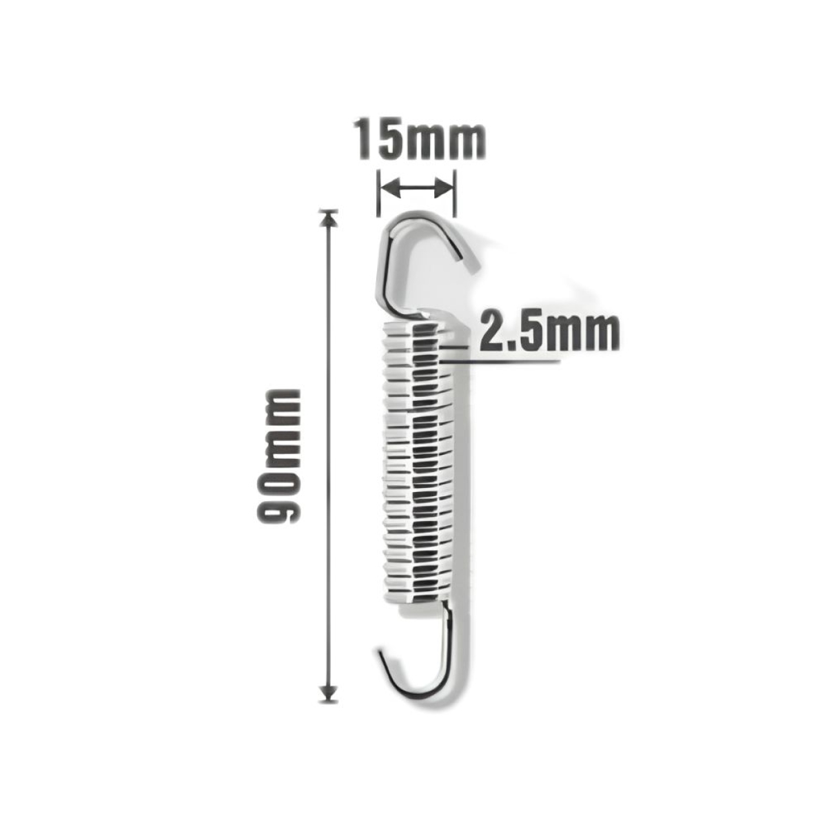 Σετ Ελατήρια Γάντζου Liyset 2.5x15x90mm 2 τμχ