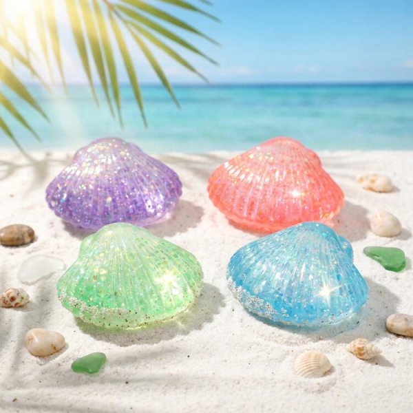 Squishy Παιχνίδι Anti-Stress Glitter Κοχύλι 86818