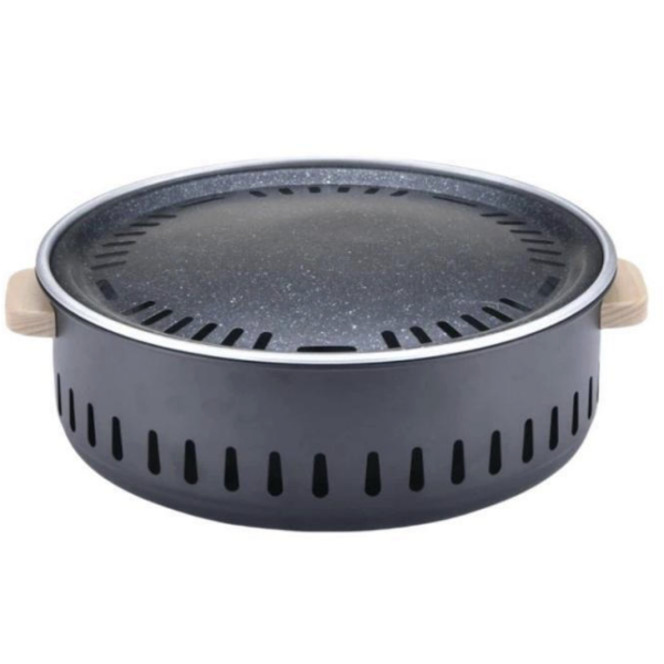 Στρογγυλή Φορητή Ψησταριά Κάρβουνου BBQ 35x31x11cm K-705