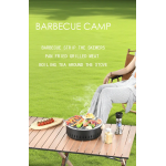Στρογγυλή Φορητή Ψησταριά Κάρβουνου BBQ 35x31x11cm K-705 - Image 7