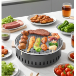 Στρογγυλή Φορητή Ψησταριά Κάρβουνου BBQ 35x31x11cm K-705 - Image 2