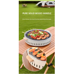 Στρογγυλή Φορητή Ψησταριά Κάρβουνου BBQ 35x31x11cm K-705 - Image 5